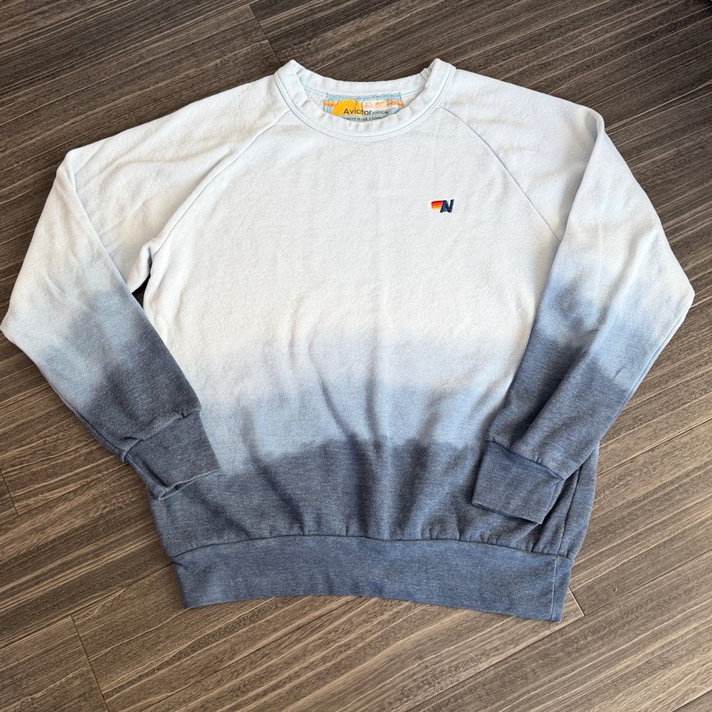 Aviator Nation Rare! Ombré Tie Dye Crewneck Sweater